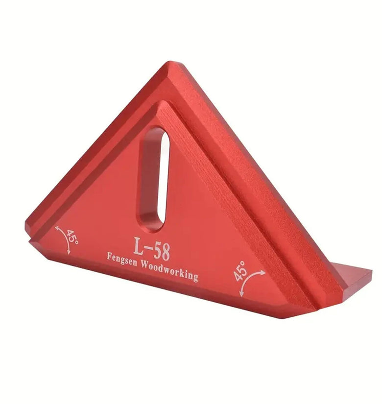 Aluminum Alloy 45 Degree Miter Square Edge Ruler Precision Woodworking Tool for Accurate Miter Saw Cutting and Marking