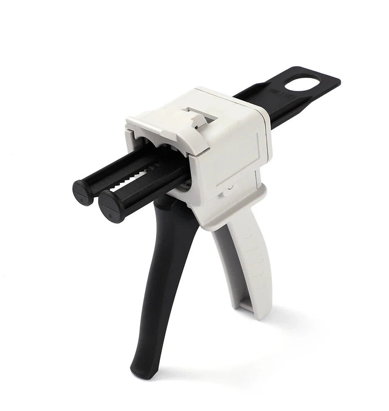 Universal 50ml AB Glue Gun 1:1/2:1 Ratio Plastic Durable Epoxy Dispenser Grey and Black for Precise Bonding