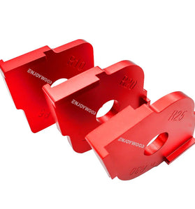 ENJOYWOOD 3PCS Aluminum Router Corner Jig Set R5-R30 6 in 1 Precision Woodworking Corner Templates Enduring and Easy to Use