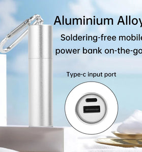 DIY Power Bank Kit Type-C Aluminum Alloy Supports 18650 21700 Battery 5V 2A Safety Protection Compact Design