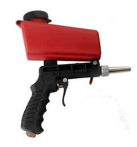 Portable Gravity Pneumatic Sandblasting Gun 90psi High-Pressure Adjustable Flow Large Capacity Versatile for Small Air Blasting & Derusting