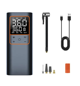 Portable 150Psi Smart Cordless Multifunctional Air Pump Dual Digital Display Tire Inflator 5 Inflation Mode 18650 Lithium Battery with LED Light