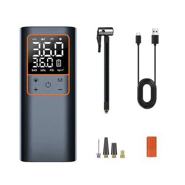 Portable 150Psi Smart Cordless Multifunctional Air Pump Dual Digital Display Tire Inflator 5 Inflation Mode 18650 Lithium Battery with LED Light