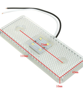 4 LED 24V Truck Trailer Lorry Side Marker Light Lamp Amber White Red