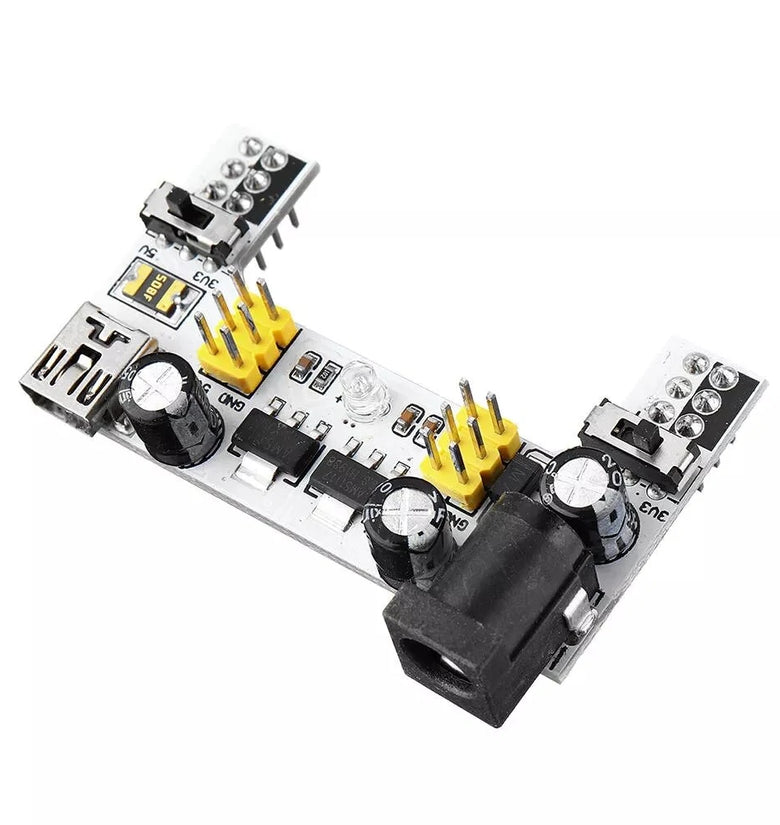 5Pcs MB102 2 Channel 3.3V 5V Breadboard Power Supply Module White Breadboard Dedicated Power Module MB-102 Solderless Bread Board