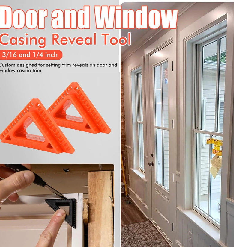1pcs Door and Window Casing Reveal Tool 3/16 and 1/4 Inch Trim Marking Tool 0.01 Inch Accuracy for Professional Woodworking and Carpentry Decoration Projects