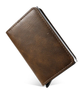 ID Credit Card Holder Wallet Mens RFID Blocking Protected Card Holder Case Slim PU Leather Wallets Mini Small Money Wallet