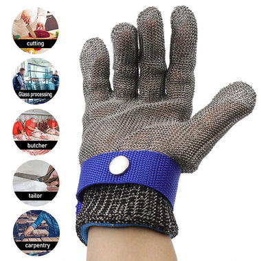 Stainless Steel Cut Resistant Glove Mesh Metal Glove Food Grade for Kitchen Cooking / Woodworking Carving / Butcher Meat Cutting