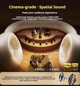 Edifier Evo Space bluetooth Headphone Gaming Headset ANC -45dB Depth Active Noise Canelling DNN Call Noise Reduction 40mm Titanium-plated Composite Diaphragm Hi-Res LHDC5.0 Audio 93H Playback Support Wired Connection Headphones with Mic