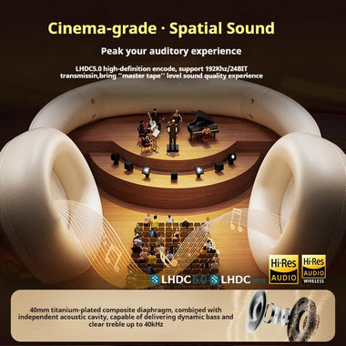 Edifier Evo Space bluetooth Headphone Gaming Headset ANC -45dB Depth Active Noise Canelling DNN Call Noise Reduction 40mm Titanium-plated Composite Diaphragm Hi-Res LHDC5.0 Audio 93H Playback Support Wired Connection Headphones with Mic