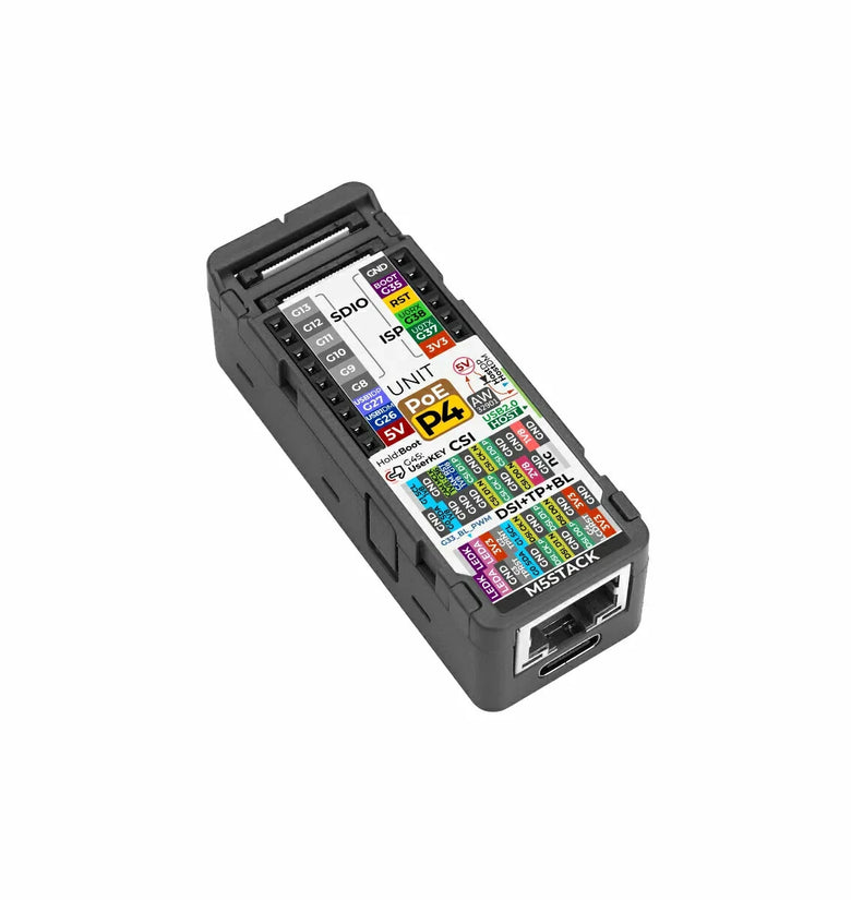 M5Stack Unit PoE with ESP32-P4 Embedded Controller 16MB Flash 32MB PSRAM PoE Ethernet USB Type-C MIPI DSI CSI RJ45 Development Board