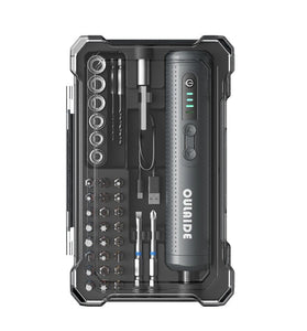 OULAIDE 8.8F Electric Screwdriver Set Rechargeable 2000mAh Type-C Portable Power Tools with LED Light 28 Bits Home Repair Kit