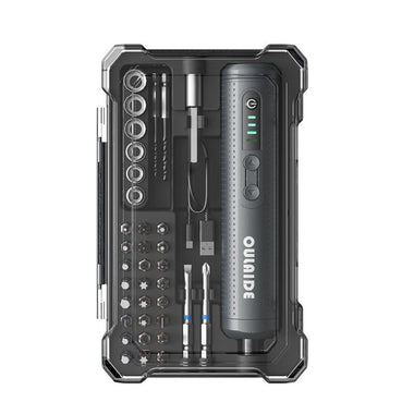 OULAIDE 8.8F Electric Screwdriver Set Rechargeable 2000mAh Type-C Portable Power Tools with LED Light 28 Bits Home Repair Kit