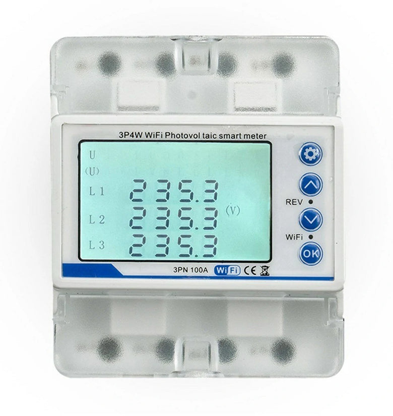 Tuya WiFi 3P4W Electric Energy Meter Three Phase Reclosure Switch Intelligent Reclosing Protector