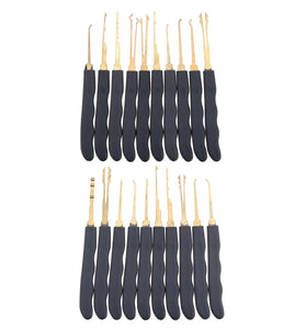 DANIU 24Pcs Lock Picks Training Tool Transparent Practice Padlock Set Locksmith Tool