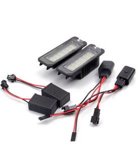 2PCS 12V LED License Plate Lights White Light 1K8943021 3D0943021A 3C5943021 1J6943021B for Volkswagen Golf 4/5