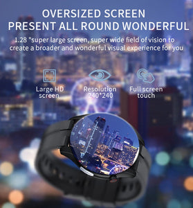 H5 1.28-inch HD Screen ECG Non-invasive Blood Glucose Measurement bluetooth Call Heart Rate Blood Pressure SpO2 Monitor Sleep Monitoring HRV Function Breathing Exercise Female Cycle Multi-sport Modes IP68 Waterproof Smart Watch