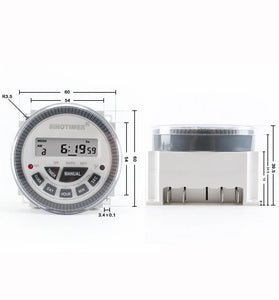TM-619sH 10A Precision Digital Weekly Programmable Timer Switch  Replaceable Battery  Small Size