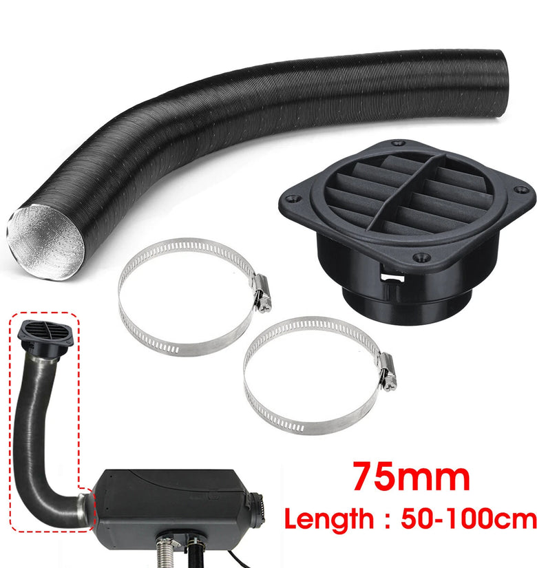 75mm Heater Pipe Duct Warm Air Outlet Hose For Eberspacher Webasto Propex
