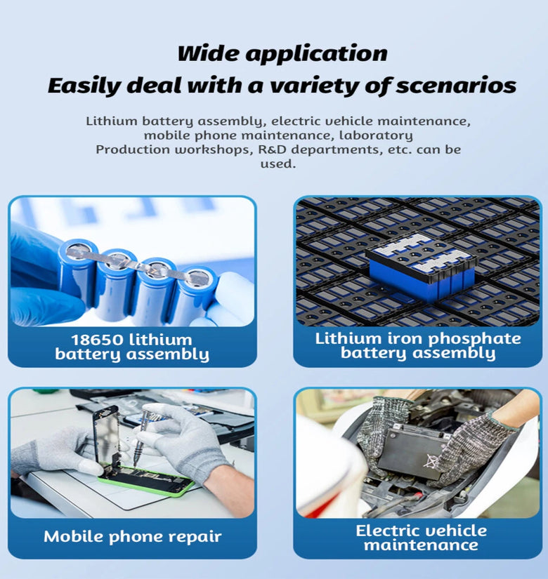 Docreate-757 Small Digital Display Handheld Spot Welding Machine 800A 4.2V 1.33 inch TFT ABS Lightweight Portable Welder