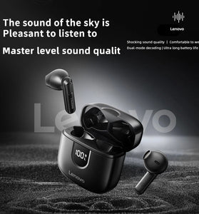 Lenovo EA120 TWS Headset LED Digital Display Wireless bluetooth 5.4 Earphone HiFi Panoramic Acoustics 24H Battery Life Low Gaming Latency Semi-in-ear Sports Headphones