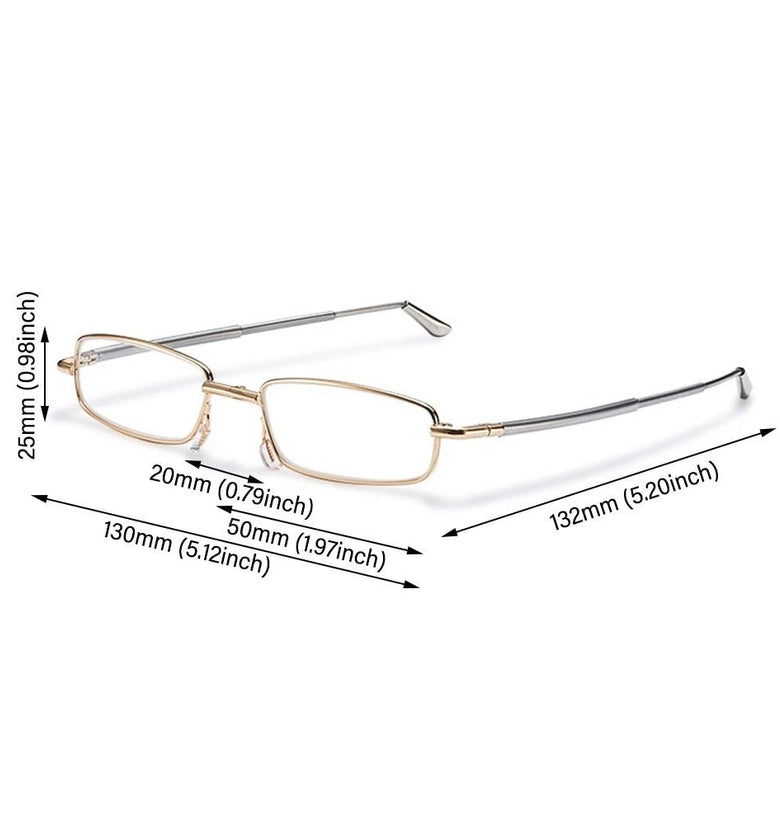 Folding Stretching Presbyopia Glasses Portable Anti Blue Light Reading Glasses Ultra-light Anti-fatigue Presbyopia Glasses Lighter Case