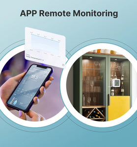 Moes Tuya WiFi Smart Temperature Humidity Sensor with 1M External Sensor Cable Probe APP Remote Monitor Work with Alexa Google Home