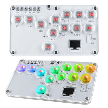 Hitbox 12-keys All-Button Leverless Arcade Joystick Controller Supports Turbo & Hot Swap Custom RGB Keyboard Compatible with PC/PS4/PS3/Switch