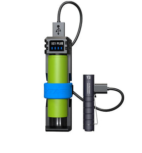 XTAR SC1 PLUS Single-Slot Battery Charger QC PD USB C 3A Fast Charging 21700 26650 26800 18650 NiMH Batteries 10W Power Bank