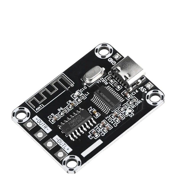 XH-A155 PAM8403 Mini Class D bluetooth Digital Power Amplifier Board 5W+5W DC5V TYPE-C Power Supply Audio Amplifier Module