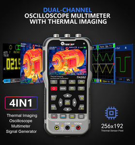 AV TOOLTOP TH202 256x192 Thermal Imaging Oscilloscope Multimeter Resolution 80MHz Bandwidth 200MSa/s Sampling Rate True RMS Digital Meter