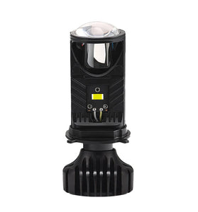 Infitary 12-36V Pair H4 LED Projector Headlight 6500K 55W Headlamp Universal for Cars and Motorcycles IP68 Waterproof