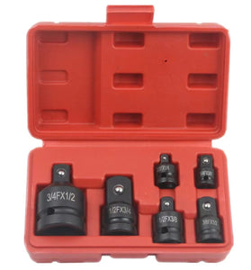 Socket Adapter Set Chrome Molybdenum Steel Impact Driver Reducer Corrosion Resistant Black Oxide Finish Ball Detent Lock Universal Wrench Tool Conversion Ratchet Drive Accessories Multiple Sizes