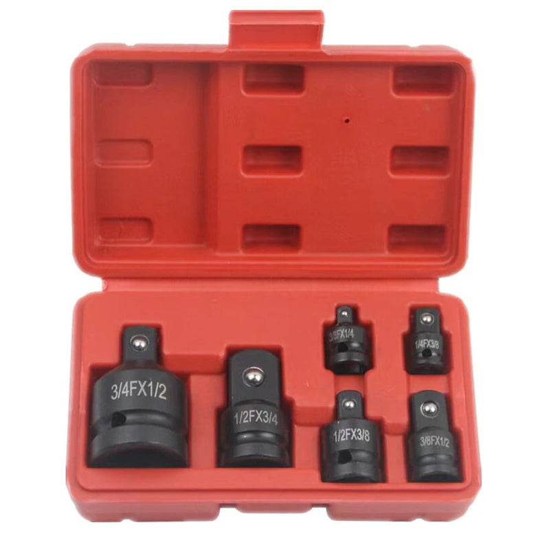 Socket Adapter Set Chrome Molybdenum Steel Impact Driver Reducer Corrosion Resistant Black Oxide Finish Ball Detent Lock Universal Wrench Tool Conversion Ratchet Drive Accessories Multiple Sizes