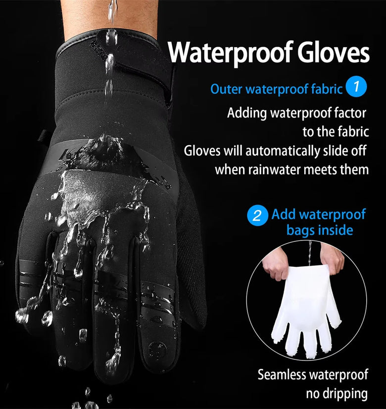 3M Waterproof Outdoor Warm Gloves for Outdoors Sports Ski Motorcycle Cycling