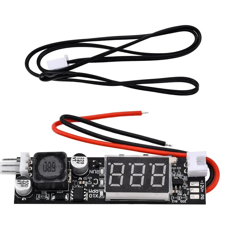 DC12V Driver Module PWM 2-3 Wire Fan Temperature Controller Speed Governor Display Module for PC Fan/Alarm