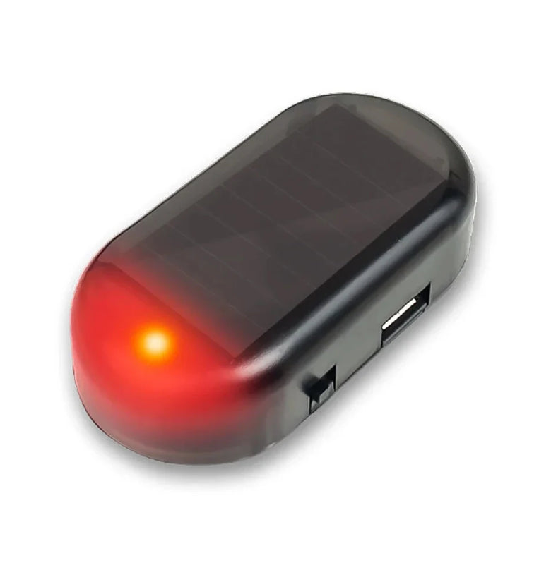 Solar Car Strobe Signal System Security Light Car Siren with Flashing LED Light Simulated Anti-theft Signal Light Solar Simulated Anti-theft Warning Light