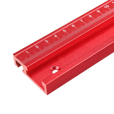 300-1220mm Red Aluminum Alloy 45 Type T-Track Scale Woodworking T-slot Miter Track for Table Saw Router Table