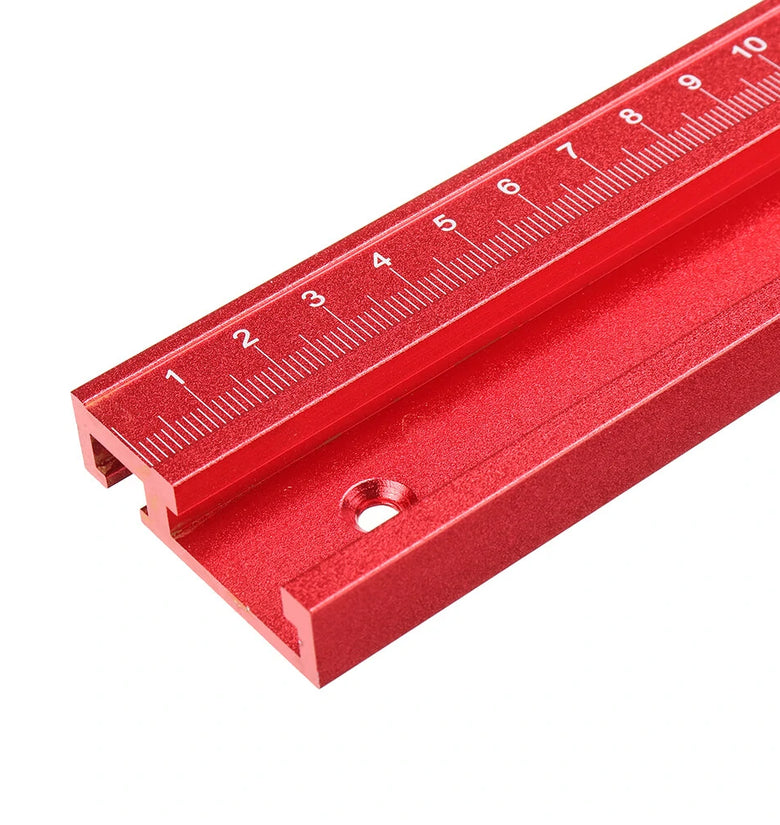 300-1220mm Red Aluminum Alloy 45 Type T-Track Scale Woodworking T-slot Miter Track for Table Saw Router Table