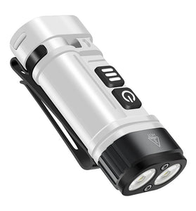 SEEKNITE U10 410LM Aluminum Alloy EDC Keychain Flashlight Built-in 14500 Battery High Power LED Torch USB Rechargeable Portable Magnetic Clip Light