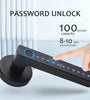 WAFU WF-F6 Tuya Smart Fingerprint Door Lock Aluminum Alloy Keyless Entry 5 Unlock Methods App Control Anti-Peep Password IC Card Key Type-C Emergency Power High Security NFC Function