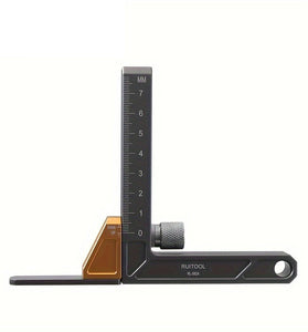 Aluminum Alloy Height Gauge Adjustable Table Saw Depth Measuring Tool Inch Metric Units Premium Woodworking Adjustable Depth Gauges for Carpentry