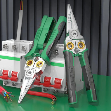 LAOA Multi-Functional Stainless Steel Wire Stripper 7-in-1 and 8-in-1 Models High Precision Electrical Tools Ergonomic Design and Shear Capacity 25 mm