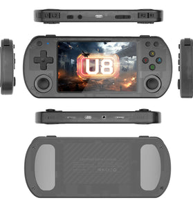 U8 128GB 4.0-inch IPS Screen Handheld Gaming Console Built-in 10000 Games Open Source Linux System Quad-core 3500mAh Battery Dual 3D Joystick Portable Pocket Video Player with Dual Horn Speakers