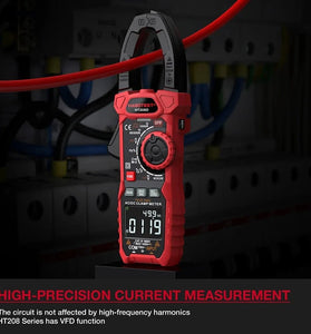 HABOTEST HT208D Digital Clamp Meter AC/DC True-RMS Multimeter Anto-Ranging Tester Current Clamp Digital Ammeter Clamp Meter