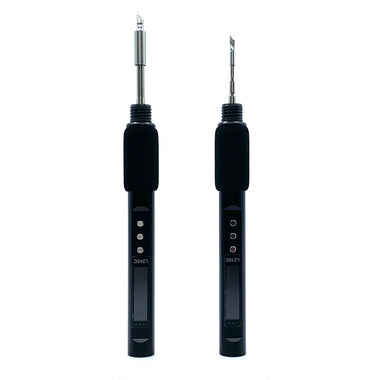 Mini Soldering Iron 100W High Power L210C/L245C 0.99-Inch TFT Color Screen Adjustable Temperature 50-500C Aluminum Alloy Body Fast Heating Compatible with USB Chargers and Power Banks