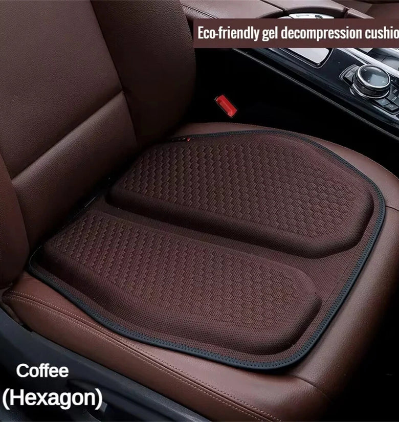 3D Cooling Gel Seat Cushion Honeycomb Design Anti-Slip Base Breathable Eco-Friendly Thick Support for Car Office Home Chairs
