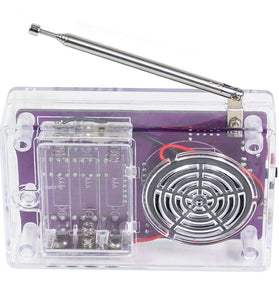 HU-017B DIY FM Radio Kit 87-108MHz LED Display Multifunction Adjustable Volume USB Power Portable Electronics Radio Assembly Kit High Sensitivity Noise Reduction