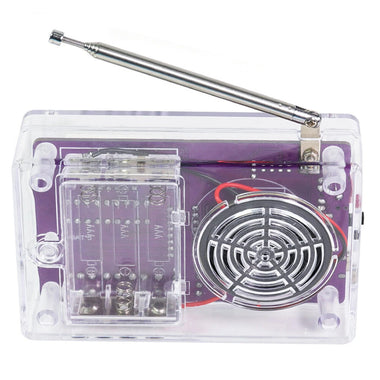 HU-017B DIY FM Radio Kit 87-108MHz LED Display Multifunction Adjustable Volume USB Power Portable Electronics Radio Assembly Kit High Sensitivity Noise Reduction