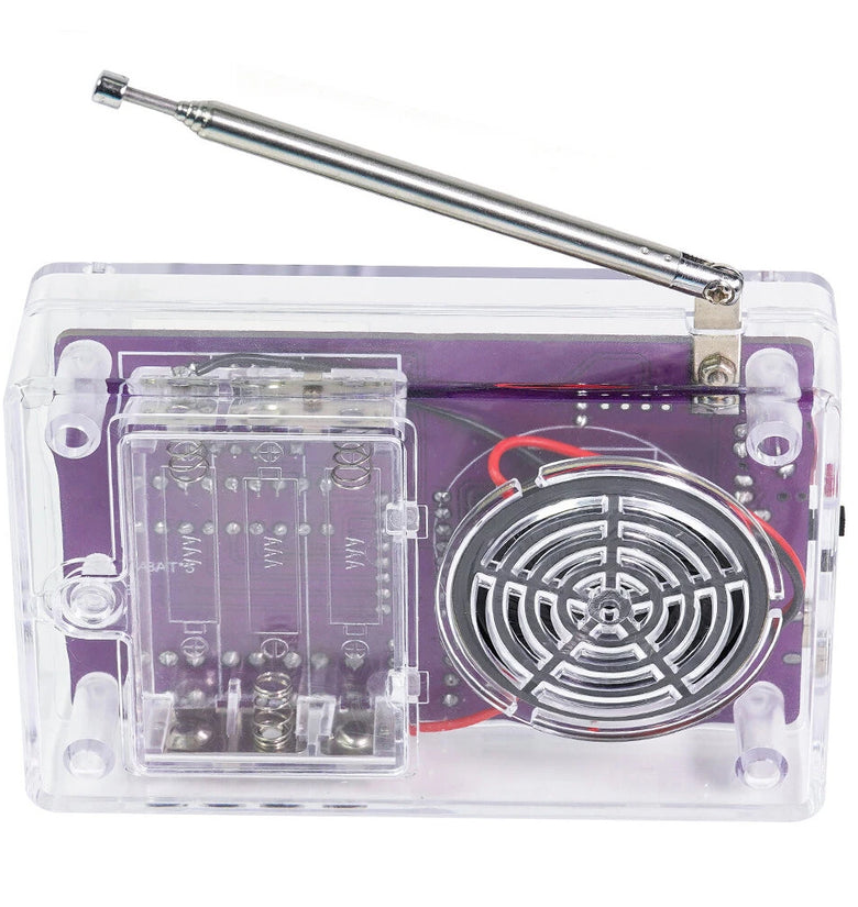 HU-017B DIY FM Radio Kit 87-108MHz LED Display Multifunction Adjustable Volume USB Power Portable Electronics Radio Assembly Kit High Sensitivity Noise Reduction